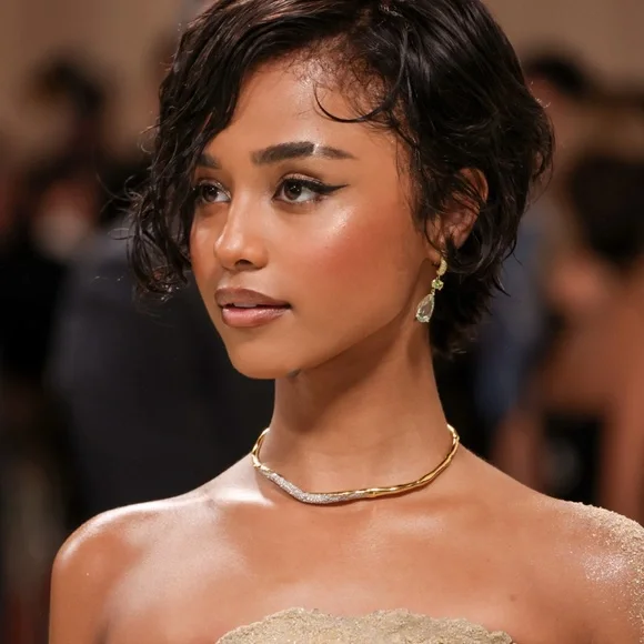 ALEXIS BITTAR • Solanales Gold Crystal Skinny Collar Necklace